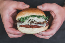 Load image into Gallery viewer, Edmonton made kubbie burgers, Gluten Free Edmonton, Sausage Edmonton, Widynowski’s Sausage House, Ukrainian Sausage, Ukrainian Edmonton, Edmonton delivery