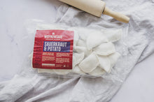 Load image into Gallery viewer, sauerkraut and potato perogies edmonton, Perogy Edmonton, Handmade perogy, Widynowski’s Sausage House, Ukrainian Edmonton, Edmonton delivery, perogy delivery Edmonton